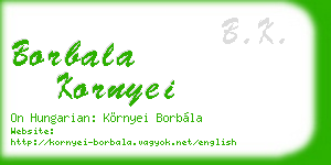 borbala kornyei business card