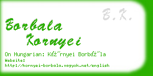 borbala kornyei business card